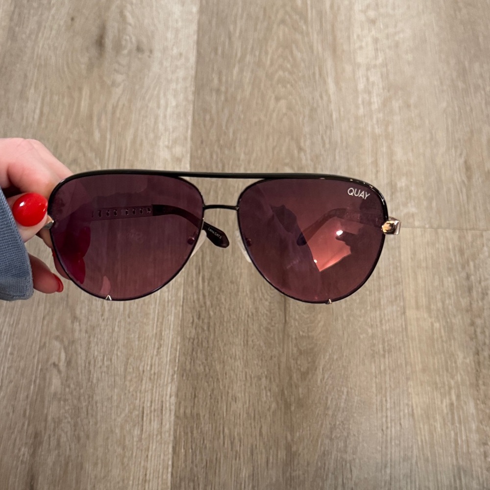 Quay Australia Purple Aviator Sunglasses